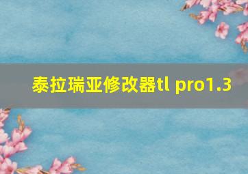 泰拉瑞亚修改器tl pro1.3